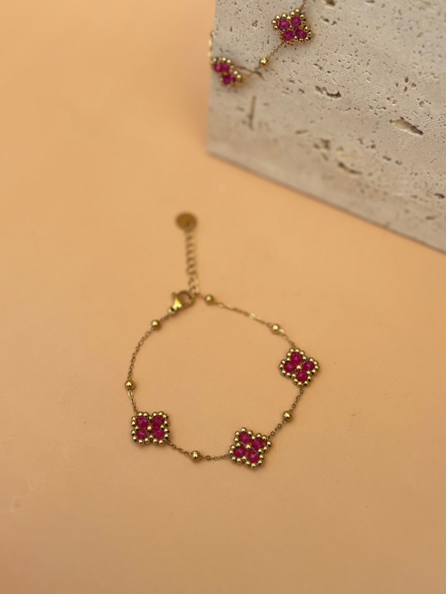 Bracelet Fleuréa rose