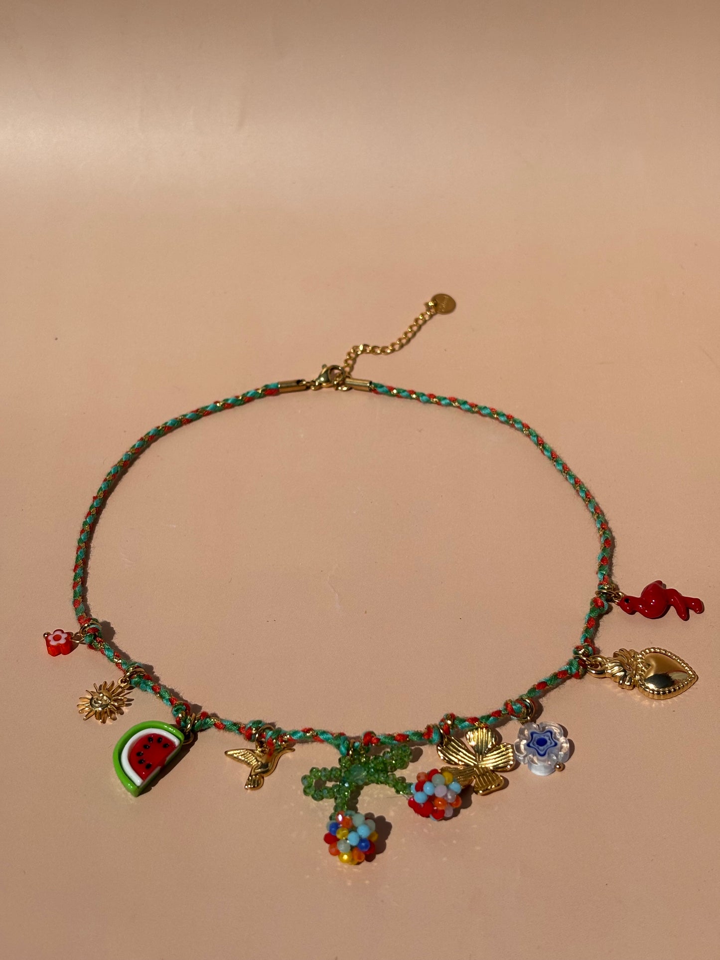 Collier Fiesta Sol vert