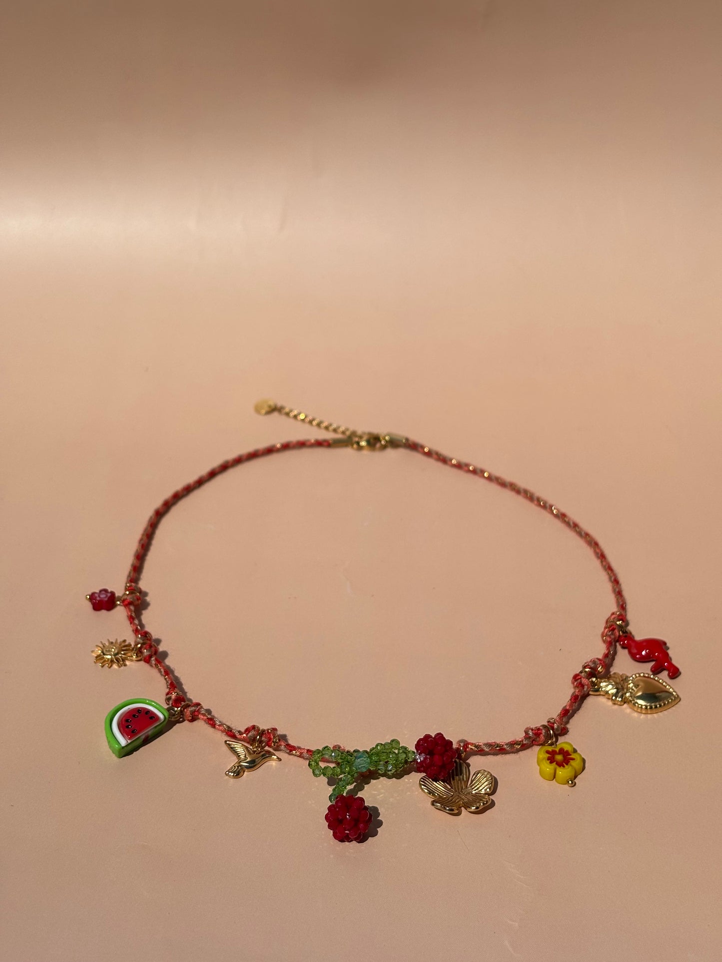 Collier Fiesta Sol rouge