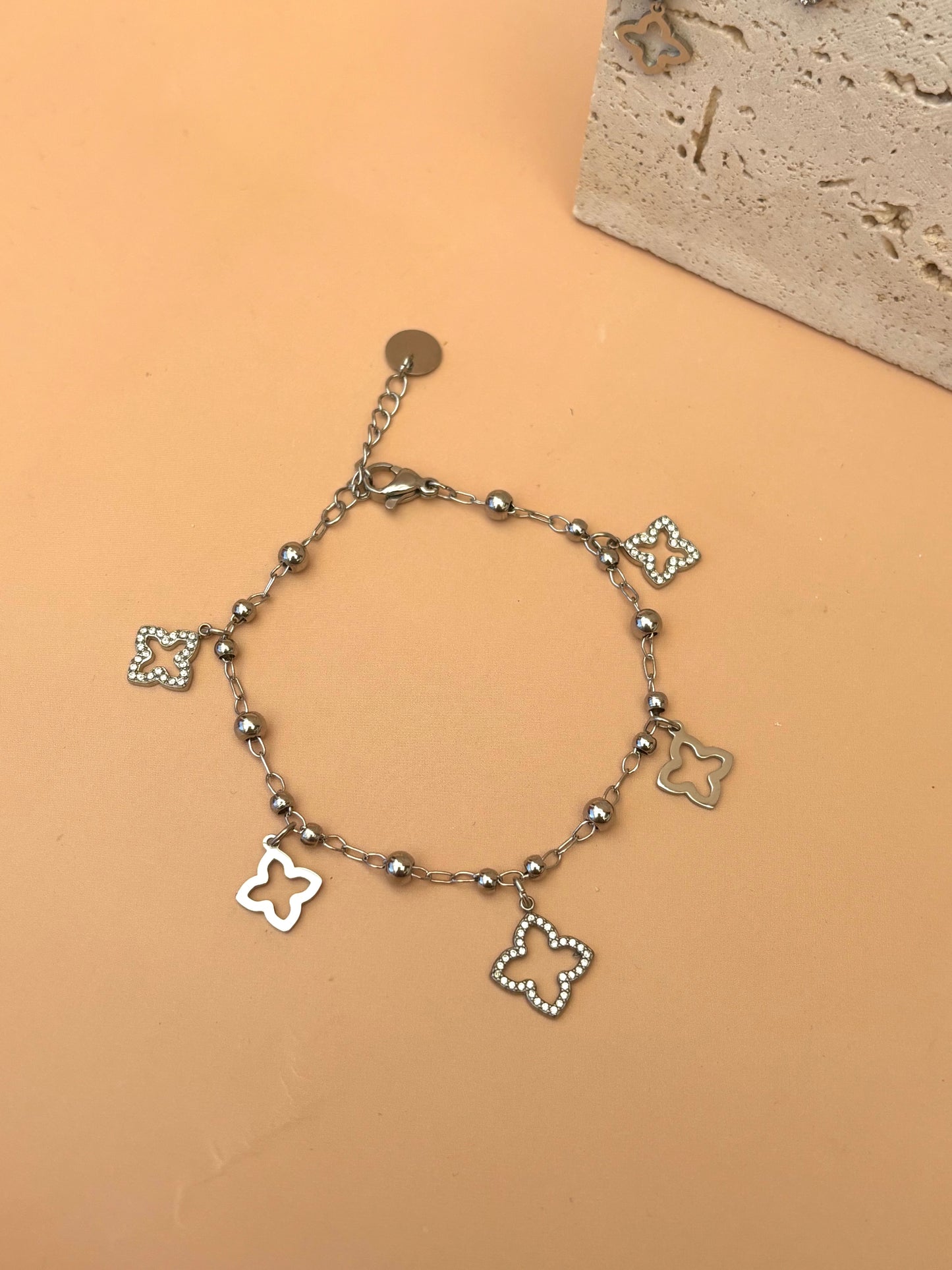 Bracelet Lys argenté