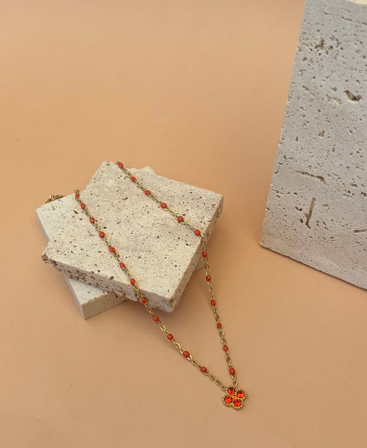 Collier Nymphe orange