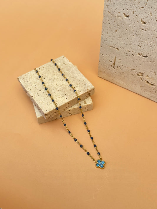 Collier Nymphe bleu