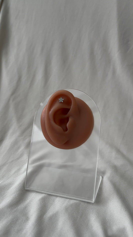Piercing Fleur Argent
